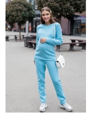 Утепленный костюм для беременных,голубой