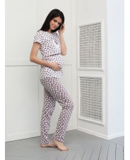 Пижама для беременных и кормящих  беж
