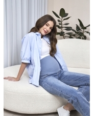 Джинсы для беременных,синий 43