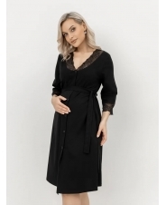 Халат для дома черный