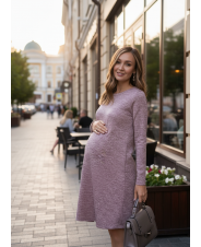 Платье  для беременных; пудра 