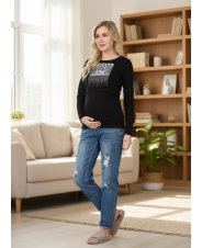 Лонгслив для беременных и кормящих