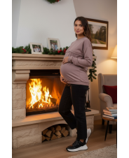 Свитшот для беременных и кормящих, кофейный