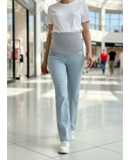 Джинсы для беременных,синий клёш