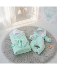 Комплект на выписку пломбир,мята