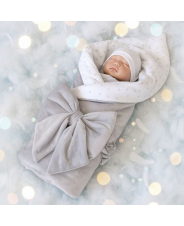 Одеяло на выписку 90х90 "Конфетти", с бантом на резинке