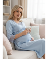 Халат для дома голубой