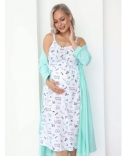 Комплект в роддом,бирюзовый 3