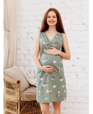 Сорочка для беременных и кормящих,хаки