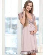 Комплект для беременных и кормящих,серо-розовый