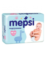 MEPSI Подгузники детские NB 0-6кг, 30шт