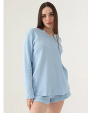 Пижама для беременных голубой