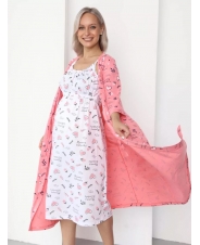 Комплект в роддом,розовый и белый